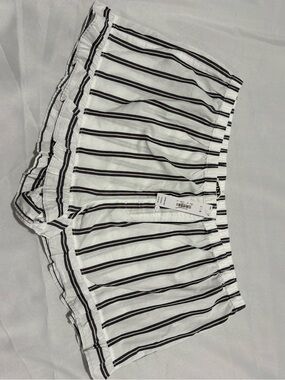 PINK Victoria's Secret White and Black Striped Sleep Shorts